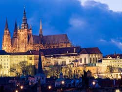 Castillo de Praga al atardecer